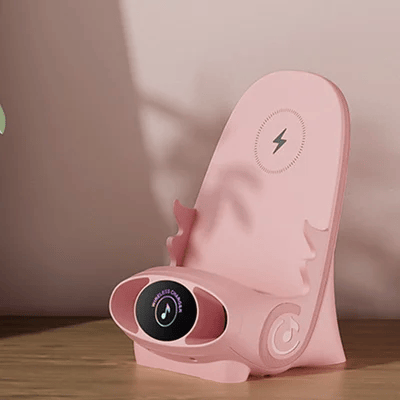 Mini chaise avec chargeur rapide sans fil et support de téléphone multifonction 