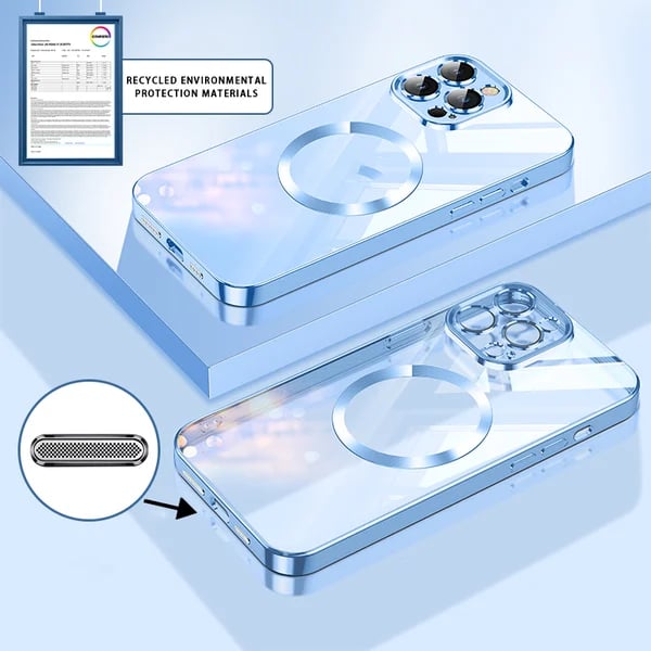 Electroplating Wireless Magnetic Charging All-Inclusive Lens iPhone Case