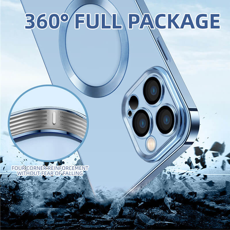 Electroplating Wireless Magnetic Charging All-Inclusive Lens iPhone Case