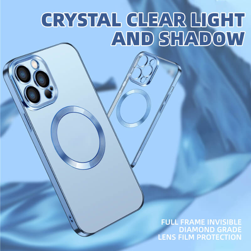 Electroplating Wireless Magnetic Charging All-Inclusive Lens iPhone Case