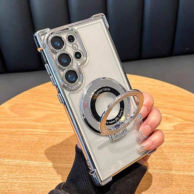 Coque antichute pour téléphone Samsung Airbag avec anneau de support invisible 