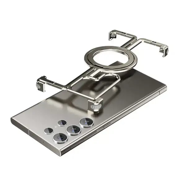 Coque de téléphone magnétique sans cadre en alliage d'aluminium de qualité aérospatiale pour iPhone 15 et Galaxy S24 