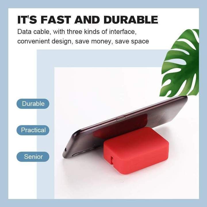 Support de téléphone avec câble de données 3 en 1