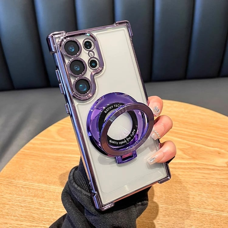 Coque antichute pour téléphone Samsung Airbag avec anneau de support invisible 