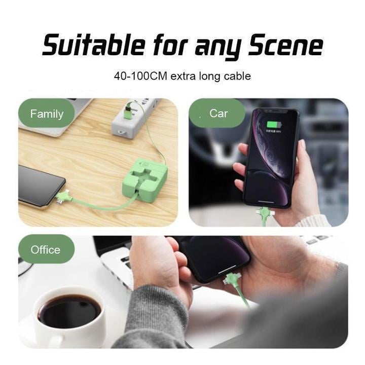 Support de téléphone avec câble de données 3 en 1