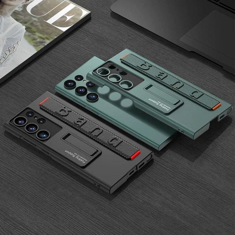 Étui de téléphone avec support de bracelet pour Samsung Galaxy S23 S22 Ultra Plus