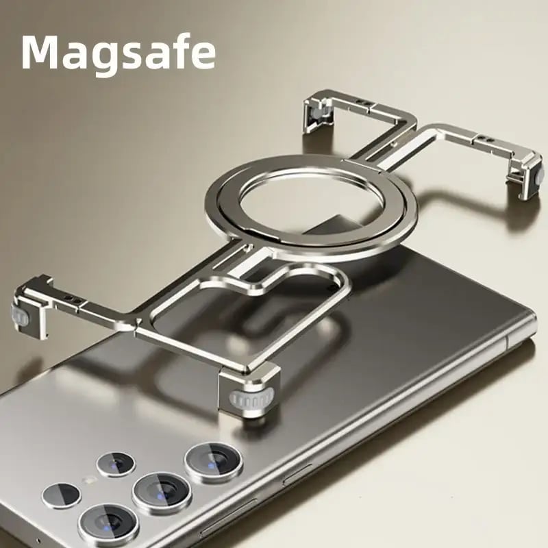 Coque de téléphone magnétique sans cadre en alliage d'aluminium de qualité aérospatiale pour iPhone 15 et Galaxy S24 