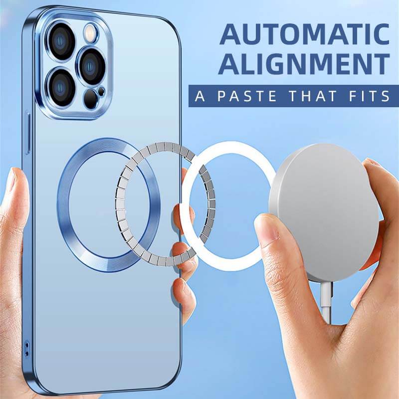 Electroplating Wireless Magnetic Charging All-Inclusive Lens iPhone Case