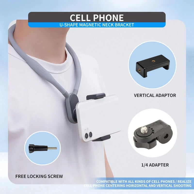 Support de cou en forme de U pour caméra de sport