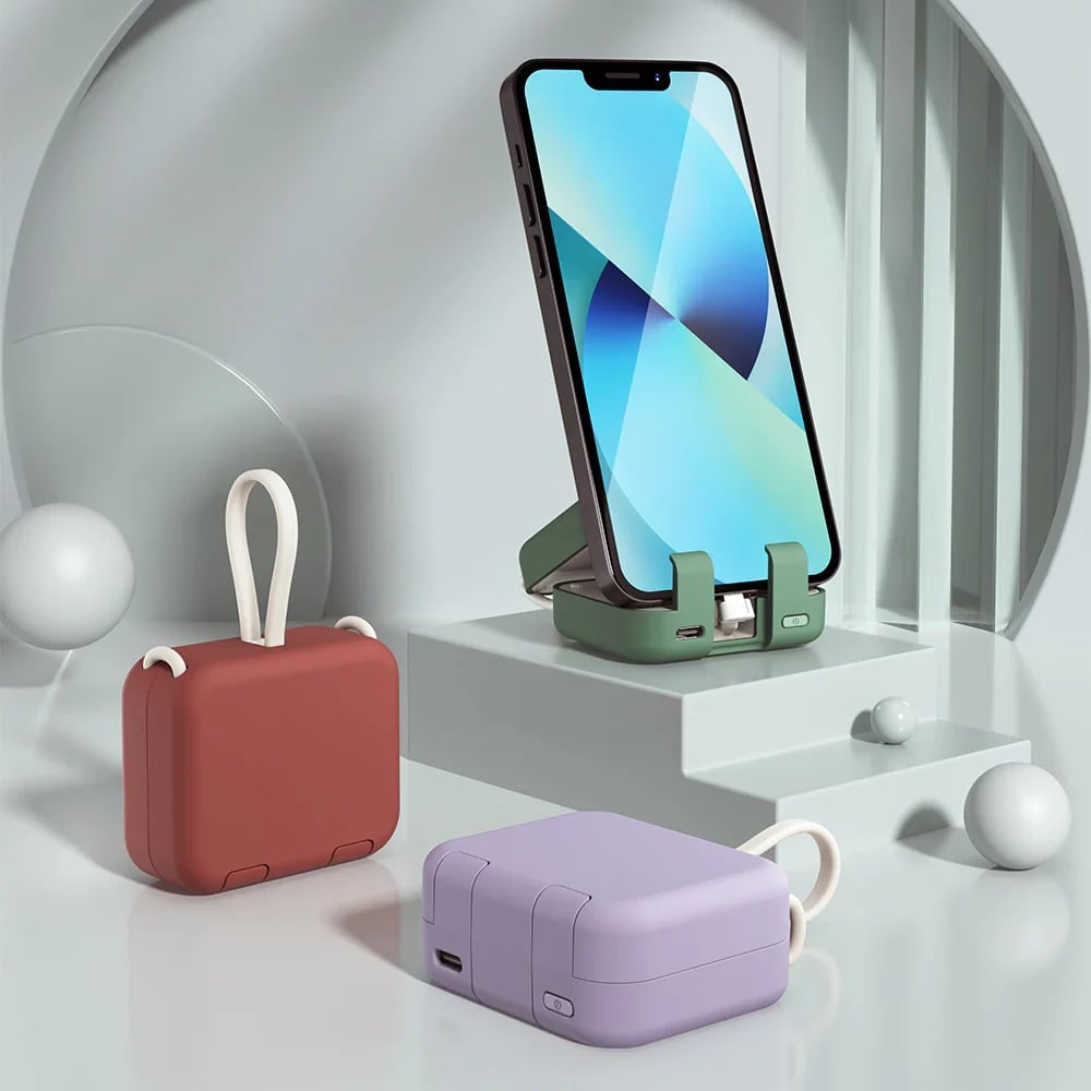 🔥Mini Power Bank et support de téléphone 