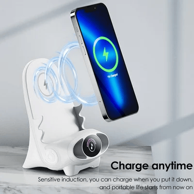 Mini chaise avec chargeur rapide sans fil et support de téléphone multifonction 