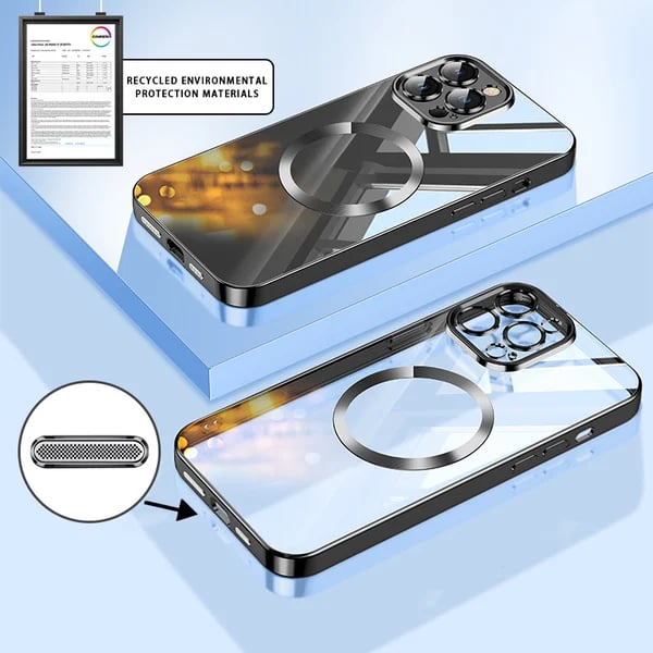Electroplating Wireless Magnetic Charging All-Inclusive Lens iPhone Case